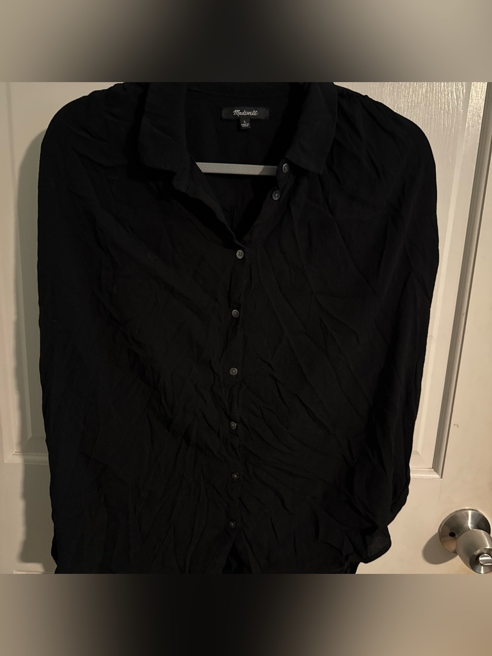 Madewell Black Long-Sleeve Button-Down Shirt